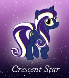 Size: 1024x1152 | Tagged: safe, artist:champion-of-namira, oc, oc:crescent star, pony, unicorn, female, mare, solo