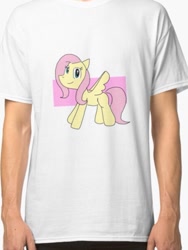 Size: 841x1121 | Tagged: safe, artist:volcanicdash, fluttershy, pegasus, pony, cute, design, redbubble, shirt design, solo