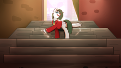 Size: 3954x2224 | Tagged: safe, artist:neighday, marble pie, earth pony, pony, arthur fleck, clothes, cute, dancing, dancing joker, digital art, eyes closed, female, incelpie, joker (2019), joker stairs, makeup, marblebetes, mare, ponified, smiling, solo, stairs, the joker