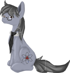 Size: 1023x1062 | Tagged: safe, artist:alex mars, oc, oc only, oc:silver bristle, earth pony, pony, 2020 community collab, derpibooru community collaboration, digital art, glasses, looking at you, male, necktie, simple background, sitting, solo, stallion, transparent background