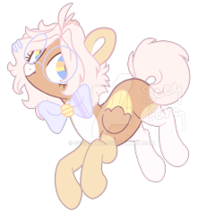 Size: 400x378 | Tagged: safe, artist:seeqfanq, oc, oc only, oc:abbel, pegasus, pony, base used, deviantart watermark, female, glasses, mare, neck bow, obtrusive watermark, simple background, solo, transparent background, watermark