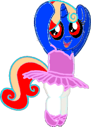 Size: 477x664 | Tagged: safe, artist:angrymetal, oc, oc only, oc:angrymetal, pony, unicorn, 1000 hours in ms paint, arms in the air, ballerina, ballet, ballet slippers, clothes, en pointe, leotard, looking at you, open mouth, recolor, simple background, solo, tights, transparent background, tutu, unicorn oc