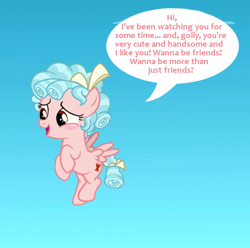 Size: 604x600 | Tagged: safe, artist:lunaticdawn, edit, cozy glow, pegasus, pony, golly, offscreen character, speech bubble, this will not end well