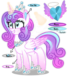 Size: 850x970 | Tagged: safe, artist:star-gaze-pony, princess flurry heart, alicorn, pony, adult, female, older, older flurry heart, reference sheet, solo