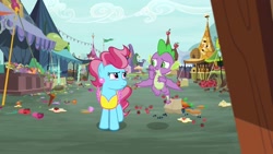 Size: 1920x1080 | Tagged: safe, screencap, cup cake, spike, dragon, pony, the big mac question, winged spike