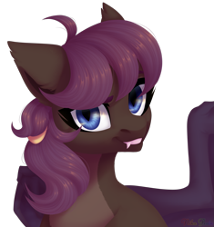 Size: 2305x2455 | Tagged: safe, artist:nika-rain, oc, oc only, bat pony, pony, bat pony oc, bust, commission, cute, female, portrait, smiling, solo