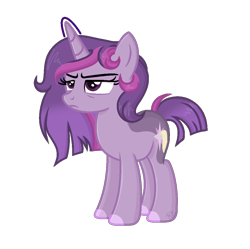 Size: 896x892 | Tagged: safe, artist:elementbases, artist:rainbowpawsarts, oc, oc:midnight amethyst, pony, unicorn, alternate universe, base used, female, offspring, parent:flash sentry, parent:twilight sparkle, parents:flashlight, simple background, transparent background