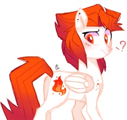 Size: 1311x1240 | Tagged: safe, artist:pinweena30, oc, oc:feenia, pegasus, pony, cute, female, fire, looking at you, shy, solo, walking, wings