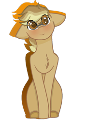 Size: 755x1058 | Tagged: safe, artist:chaoscy, oc, oc only, oc:clockwork (ice1517), earth pony, pony, blushing, glasses, icey-verse, male, offspring, parent:derpy hooves, parent:doctor whooves, parents:doctorderpy, simple background, sitting, solo, stallion, transparent background