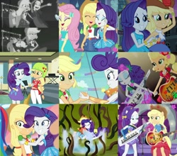 Size: 960x845 | Tagged: safe, artist:samyvillaly, edit, applejack, rarity, better together, equestria girls, legend of everfree, rollercoaster of friendship, collage, female, lesbian, rarijack, shipping, shipping fuel