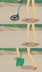 Size: 1366x2304 | Tagged: safe, edited screencap, screencap, applejack, better together, equestria girls, lost and found, close-up, comic, feet, flip-flops, foot focus, legs, pictures of legs, screencap comic, solo