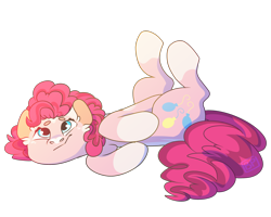 Size: 2500x2000 | Tagged: safe, artist:glitterstar2000, derpibooru import, pinkie pie, earth pony, pony, beanbrows, cute, diapinkes, digital art, eyebrows, female, mare, simple background, solo, transparent background