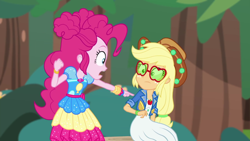 Size: 1920x1080 | Tagged: safe, screencap, applejack, pinkie pie, accountibilibuddies, accountibilibuddies: pinkie pie, better together, equestria girls