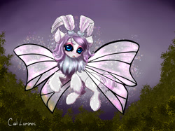 Size: 2858x2138 | Tagged: safe, artist:caliluminos, oc, oc:cali ponilla, moth, mothpony, original species, pony, cute, fkying, monster mare, ponilla