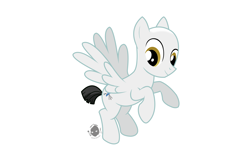 Size: 6400x4176 | Tagged: safe, artist:bdromeart, mercury, milky way, starry eyes (character), alternate hairstyle, bald, cropped tail, cute, flying, happy, male, no mane, shaved, shaved head, shaved mane, solo, stallion, story, story in the source, story included, what if