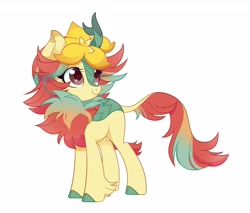 Size: 4034x3437 | Tagged: safe, artist:xcolorblisssketchx, oc, oc only, kirin, pony, adoptable, female, gossifleur, high res, mare, pokemon sword and shield, pokémon, ponified, simple background, smiling, solo, white background