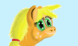 Size: 1250x750 | Tagged: safe, artist:topben, applejack, earth pony, pony, 1000 hours in ms paint, shitposting, simple background, solo