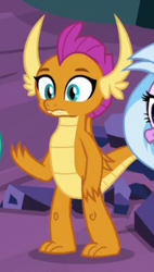 Size: 210x371 | Tagged: safe, screencap, silverstream, smolder, dragon, uprooted, cropped, dragoness, female