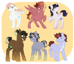 Size: 1024x892 | Tagged: safe, artist:blu-fatiguemonster, oc, pony, lego, magical lesbian spawn, next generation, ninjago, offspring, parent:applejack, parent:cole brookstone, parent:fluttershy, parent:jay walker, parent:kai smith, parent:lloyd garmadon, parent:nya smith, parent:pinkie pie, parent:rainbow dash, parent:rarity, parent:twilight sparkle, parent:zane julien, unnamed oc