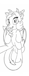 Size: 748x1920 | Tagged: safe, artist:fireworks sea, oc, oc:evil dawn, bat pony, pony, bat pony oc, bat wings, solo, wings