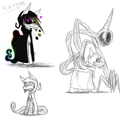 Size: 1087x1034 | Tagged: safe, artist:didun850, oc, oc only, oc:pentagram, pony, cloak, clothes, eye clipping through hair, male, shadow pony, simple background, solo, stallion, transparent background, white background