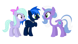 Size: 8000x4500 | Tagged: safe, artist:northernthestar, flitter, oc, oc only, oc:northern star, oc:quartz star, pegasus, pony, unicorn, absurd resolution, female, male, mare, simple background, stallion, transparent background