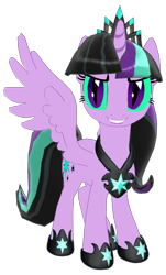 Size: 982x1630 | Tagged: safe, artist:sparkiss-pony, twilight sparkle, twilight sparkle (alicorn), alicorn, pony, 3d, 3d model, mmd, simple background, solo, transparent background, twivine sparkle