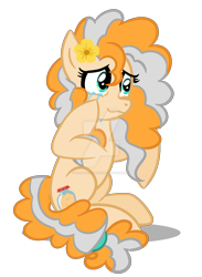 Size: 1024x1397 | Tagged: safe, artist:star-gaze-pony, pear butter, pony, crying, deviantart watermark, obtrusive watermark, older, simple background, solo, tears of joy, transparent background, watermark