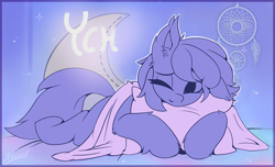 Size: 3540x2156 | Tagged: safe, artist:rednite, oc, pony, cute, dreamcatcher, night, sleepy, ych example, your character here