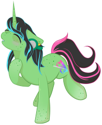 Size: 1298x1602 | Tagged: safe, artist:hirundoarvensis, oc, oc:sewalto, pony, unicorn, blushing, earbuds, female, jewelry, mare, sewing needle, singing, solo