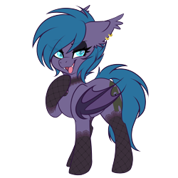 Size: 2000x2000 | Tagged: safe, artist:red_moonwolf, oc, oc:belfry towers, bat pony, pony, 2020 community collab, bat pony oc, derpibooru community collaboration, looking at you, open mouth, simple background, smug, solo, transparent background