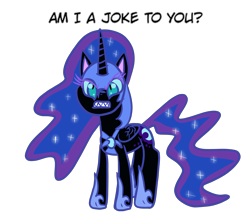Size: 1920x1646 | Tagged: safe, artist:platinumdrop, nightmare moon, alicorn, pony, my little pony: pony life, am i a joke to you?, female, mare, simple background, solo, transparent background