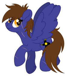 Size: 2155x2431 | Tagged: safe, artist:ponkus, oc, oc:dauntless, pegasus, pony, fallout equestria, scarred, simple background, solo