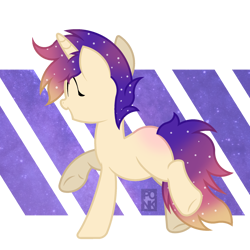 Size: 1900x1900 | Tagged: safe, artist:ponkus, oc, oc only, pony, unicorn, female, mare, running, simple background, solo