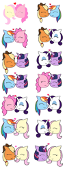 Size: 561x1425 | Tagged: safe, artist:volcanicdash, applejack, fluttershy, pinkie pie, rainbow dash, rarity, twilight sparkle, earth pony, pegasus, pony, unicorn, appledash, appleshy, female, flarity, flutterdash, flutterpie, lesbian, mane six, pinkiedash, raridash, rarijack, rarilight, raripie, redbubble, shipping, twidash, twijack, twinkie, twishy