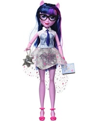 Size: 320x400 | Tagged: safe, sci-twi, twilight sparkle, better together, equestria girls, book, bracelet, clothes, doll, female, glasses, high heels, jewelry, shirt, shoes, simple background, skirt, solo, toy, trail, white background