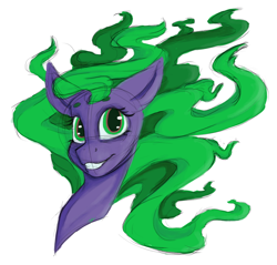 Size: 1090x1043 | Tagged: safe, artist:laptopdj, mane-iac, pony, bust, portrait, sketch, solo