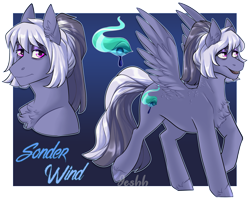 Size: 5000x4000 | Tagged: safe, artist:jeshh, oc, oc:sonder wind, pegasus, pony, absurd resolution, female, magical lesbian spawn, mare, offspring, parent:cloudchaser, parent:night glider, solo