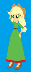 Size: 276x623 | Tagged: safe, artist:starman1999, applejack, equestria girls, base used, long dress, solo