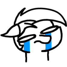 Size: 223x223 | Tagged: safe, artist:theartisttree, oc, oc:theartisttree, earth pony, pony, colored, crying, depressed, head, monochrome, sad, simple background, solo, transparent background, white eyes