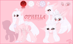 Size: 5323x3239 | Tagged: safe, artist:betavirus, artist:nekomellow, oc, oc:ophelia, hippogriff, pastel, reference, reference sheet, refsheet, yandere