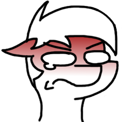 Size: 252x252 | Tagged: safe, artist:theartisttree, oc, oc:theartisttree, earth pony, pony, angery, angry, black and white, bust, colored, emoji, emote, emotions, grayscale, monochrome, simple background, teary eyes, transparent background, white eyes