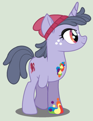 Size: 904x1184 | Tagged: safe, artist:loveedovey, oc, oc only, oc:street art, pony, unicorn, amputee, base used, congenital amputee, female, mare, movie accurate, simple background, solo, stump