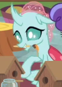 Size: 124x173 | Tagged: safe, edit, edited screencap, screencap, ocellus, changedling, changeling, teacher of the month (episode), spoiler:interseason shorts, bird house, classroom, cropped, cute, diaocelles, familiar, ironic, jar, mouth hold, paintbrush, similar