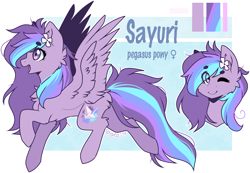 Size: 1986x1378 | Tagged: safe, artist:tenebristayga, oc, oc:sayuri, pegasus, pony, female, reference sheet, solo