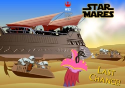 Size: 1024x725 | Tagged: safe, artist:christhes, oc, diamond dog, earth pony, griffon, pegasus, pony, tatzlwurm, unicorn, chewbacca, comic, execution, female, imminent vore, lando calrissian, luke skywalker, mare, peril, ponified, star mares, star wars, wide eyes