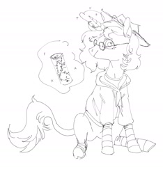 Size: 2001x2136 | Tagged: safe, artist:amphoera, oc, oc:arizona tea, pony, unicorn, clothes, leonine tail, solo