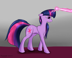 Size: 1250x1007 | Tagged: safe, artist:renarde-louve, twilight sparkle, unicorn twilight, pony, unicorn, blast, magic, magic blast, newbie artist training grounds, solo