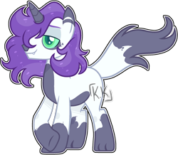 Size: 1872x1632 | Tagged: safe, artist:kurosawakuro, oc, hybrid, unicorn, base used, interspecies offspring, male, offspring, parent:capper dapperpaws, parent:rarity, parents:capperity, simple background, solo, transparent background
