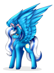 Size: 783x1058 | Tagged: safe, artist:kaeltheraptorpony, oc, oc:fleurbelle, alicorn, pony, alicorn oc, bow, female, hair bow, mare